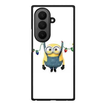 Samsung Galaxy Z Fold7 Xmas Minion Lights θήκη από τη Smartfits με σχέδιο στο πίσω μέρος και μαύρο περίβλημα | Smartphone case with colorful back and black bezels by Smartfits