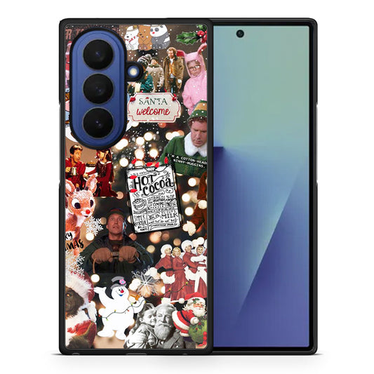 Θήκη Samsung Galaxy Z Fold7 Xmas Movies από τη Smartfits με σχέδιο στο πίσω μέρος και μαύρο περίβλημα | Samsung Galaxy Z Fold7 Xmas Movies case with colorful back and black bezels