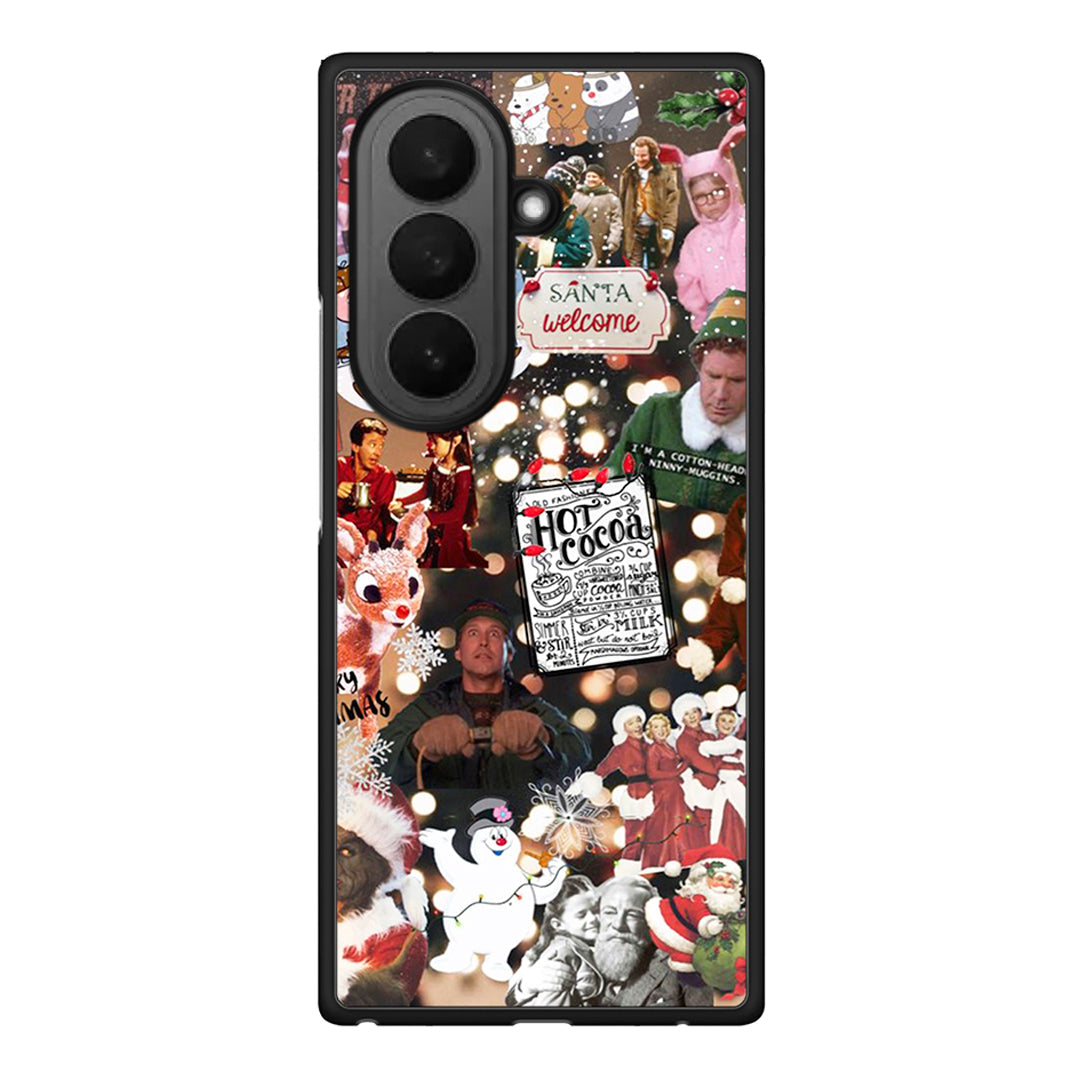 Samsung Galaxy Z Fold7 Xmas Movies θήκη από τη Smartfits με σχέδιο στο πίσω μέρος και μαύρο περίβλημα | Smartphone case with colorful back and black bezels by Smartfits