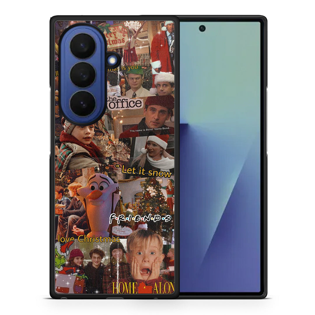 Θήκη Samsung Galaxy Z Fold7 Xmas Wishes από τη Smartfits με σχέδιο στο πίσω μέρος και μαύρο περίβλημα | Samsung Galaxy Z Fold7 Xmas Wishes case with colorful back and black bezels