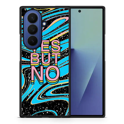 Θήκη Samsung Galaxy Z Fold7 Yes But No από τη Smartfits με σχέδιο στο πίσω μέρος και μαύρο περίβλημα | Samsung Galaxy Z Fold7 Yes But No case with colorful back and black bezels