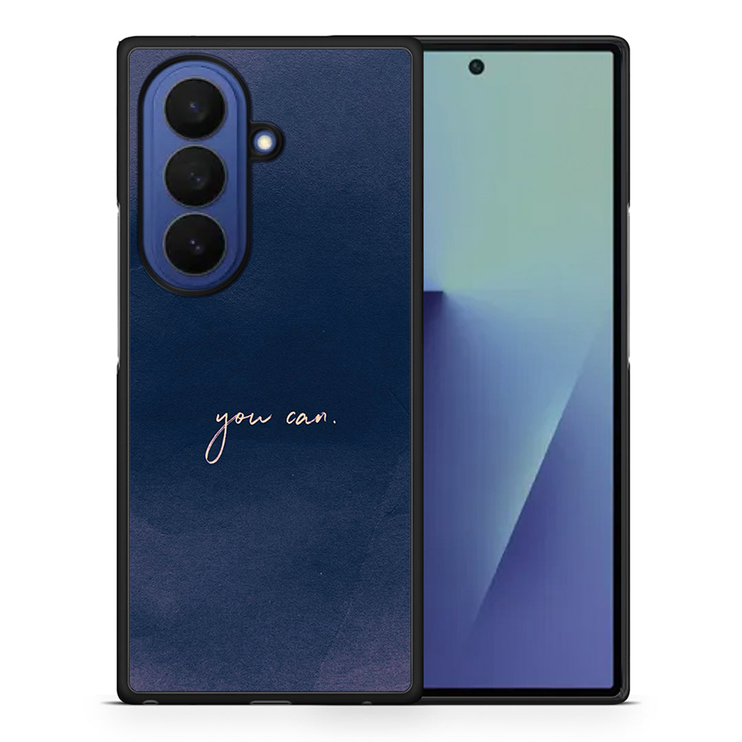 Θήκη Samsung Galaxy Z Fold7 You Can από τη Smartfits με σχέδιο στο πίσω μέρος και μαύρο περίβλημα | Samsung Galaxy Z Fold7 You Can case with colorful back and black bezels