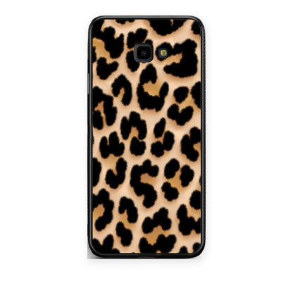 Θήκη Samsung Galaxy J4+ Leopard Print Tan Large από τη Smartfits με σχέδιο στο πίσω μέρος και μαύρο περίβλημα | Samsung Galaxy J4+ Leopard Print Tan Large case with colorful back and black bezels