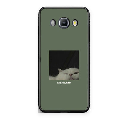 Θήκη Samsung Galaxy J7 2016 Bitch Surprise από τη Smartfits με σχέδιο στο πίσω μέρος και μαύρο περίβλημα | Samsung Galaxy J7 2016 Bitch Surprise case with colorful back and black bezels