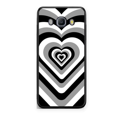 Θήκη Samsung Galaxy J7 2016 Black Hearts από τη Smartfits με σχέδιο στο πίσω μέρος και μαύρο περίβλημα | Samsung Galaxy J7 2016 Black Hearts case with colorful back and black bezels