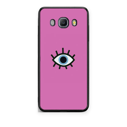 Θήκη Samsung Galaxy J7 2016 Blue Eye Pink από τη Smartfits με σχέδιο στο πίσω μέρος και μαύρο περίβλημα | Samsung Galaxy J7 2016 Blue Eye Pink case with colorful back and black bezels