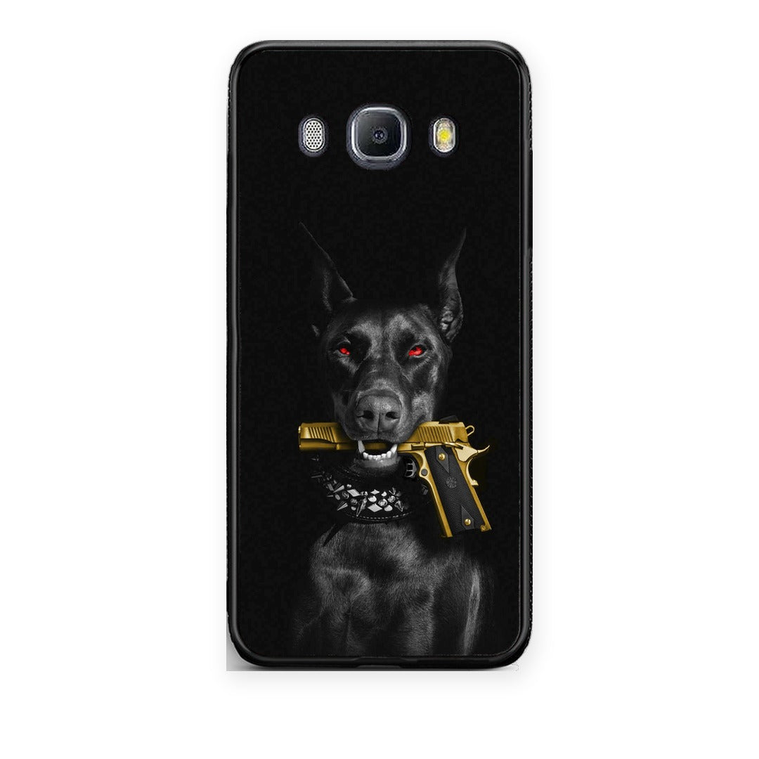 Θήκη Samsung Galaxy J7 2016 Golden Gun από τη Smartfits με σχέδιο στο πίσω μέρος και μαύρο περίβλημα | Samsung Galaxy J7 2016 Golden Gun case with colorful back and black bezels