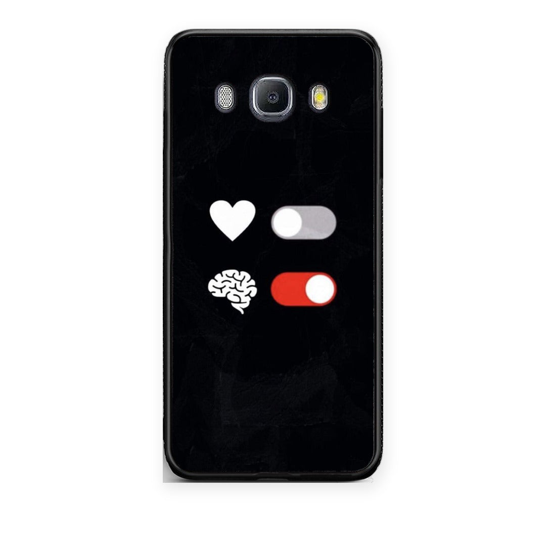 Θήκη Samsung Galaxy J7 2016 Heart Vs Brain από τη Smartfits με σχέδιο στο πίσω μέρος και μαύρο περίβλημα | Samsung Galaxy J7 2016 Heart Vs Brain case with colorful back and black bezels
