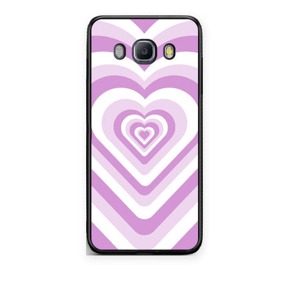 Θήκη Samsung Galaxy J7 2016 Lilac Hearts από τη Smartfits με σχέδιο στο πίσω μέρος και μαύρο περίβλημα | Samsung Galaxy J7 2016 Lilac Hearts case with colorful back and black bezels