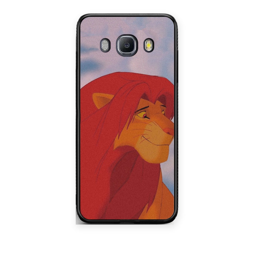 Θήκη Samsung Galaxy J7 2016 Lion Love 1 από τη Smartfits με σχέδιο στο πίσω μέρος και μαύρο περίβλημα | Samsung Galaxy J7 2016 Lion Love 1 case with colorful back and black bezels