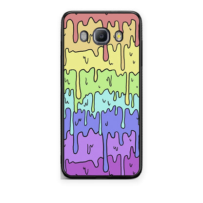 Θήκη Samsung Galaxy J7 2016 Melting Rainbow από τη Smartfits με σχέδιο στο πίσω μέρος και μαύρο περίβλημα | Samsung Galaxy J7 2016 Melting Rainbow case with colorful back and black bezels