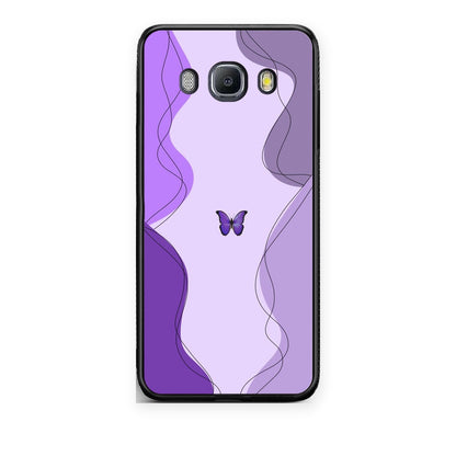 Θήκη Samsung Galaxy J7 2016 Purple Mariposa από τη Smartfits με σχέδιο στο πίσω μέρος και μαύρο περίβλημα | Samsung Galaxy J7 2016 Purple Mariposa case with colorful back and black bezels