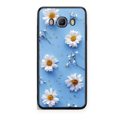 Θήκη Samsung Galaxy J7 2016 Real Daisies από τη Smartfits με σχέδιο στο πίσω μέρος και μαύρο περίβλημα | Samsung Galaxy J7 2016 Real Daisies case with colorful back and black bezels