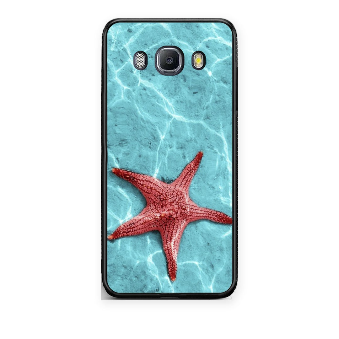 Θήκη Samsung Galaxy J7 2016 Red Starfish από τη Smartfits με σχέδιο στο πίσω μέρος και μαύρο περίβλημα | Samsung Galaxy J7 2016 Red Starfish case with colorful back and black bezels