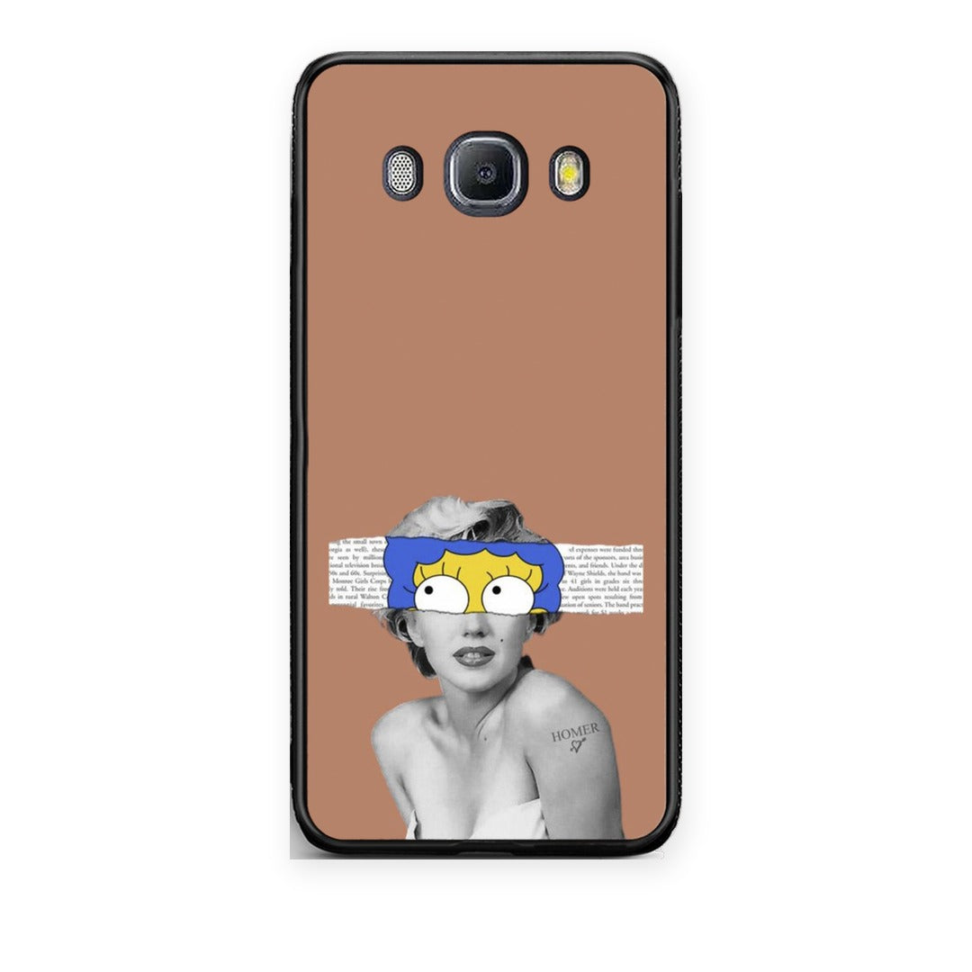Θήκη Samsung Galaxy J7 2016 Sim Merilyn από τη Smartfits με σχέδιο στο πίσω μέρος και μαύρο περίβλημα | Samsung Galaxy J7 2016 Sim Merilyn case with colorful back and black bezels