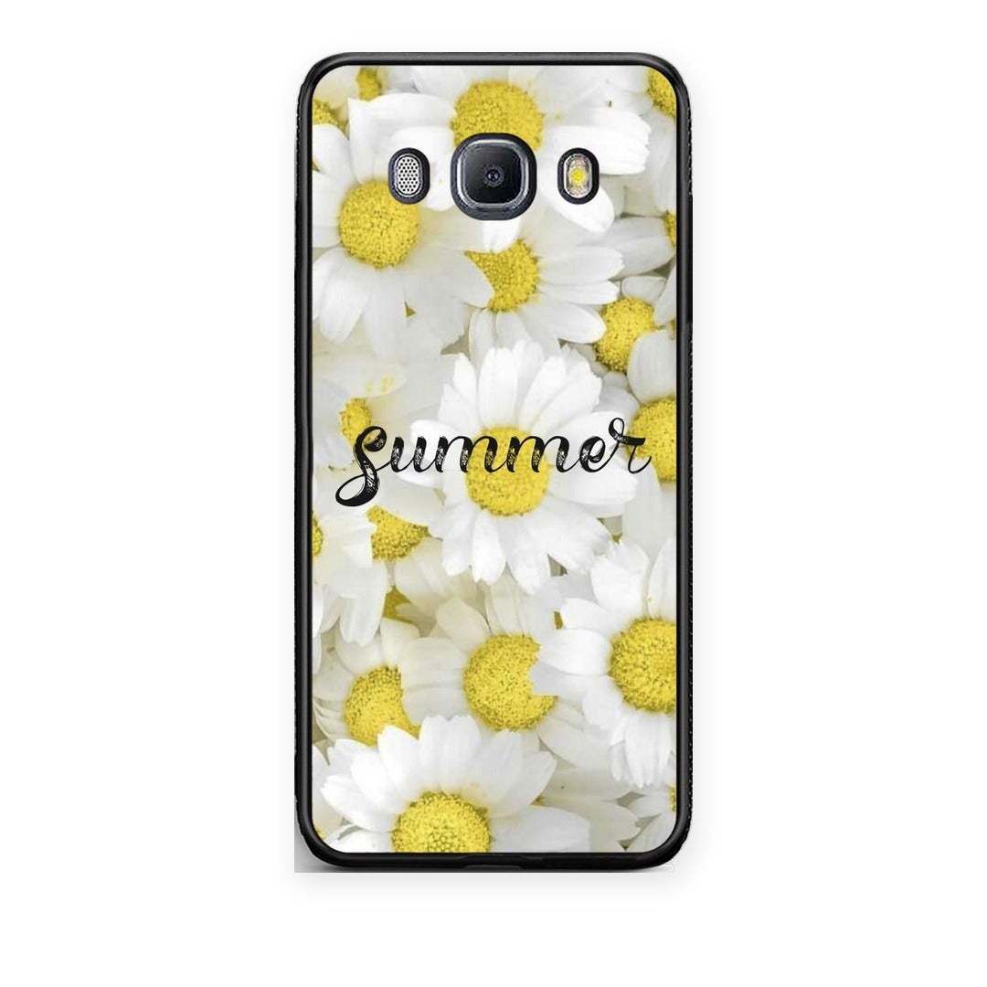 Θήκη Samsung Galaxy J7 2016 Summer Daisies από τη Smartfits με σχέδιο στο πίσω μέρος και μαύρο περίβλημα | Samsung Galaxy J7 2016 Summer Daisies case with colorful back and black bezels