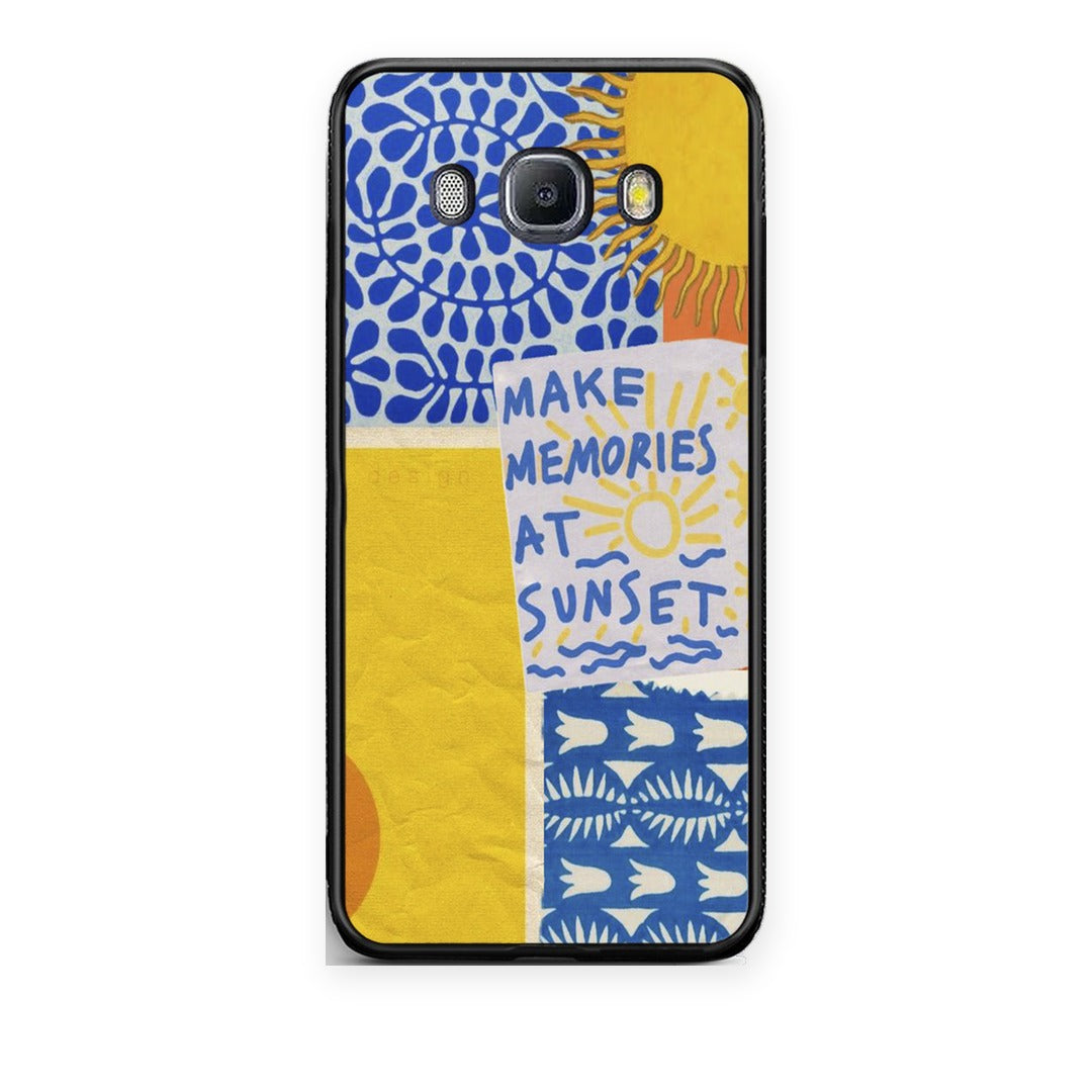 Θήκη Samsung Galaxy J7 2016 Sunset Memories από τη Smartfits με σχέδιο στο πίσω μέρος και μαύρο περίβλημα | Samsung Galaxy J7 2016 Sunset Memories case with colorful back and black bezels