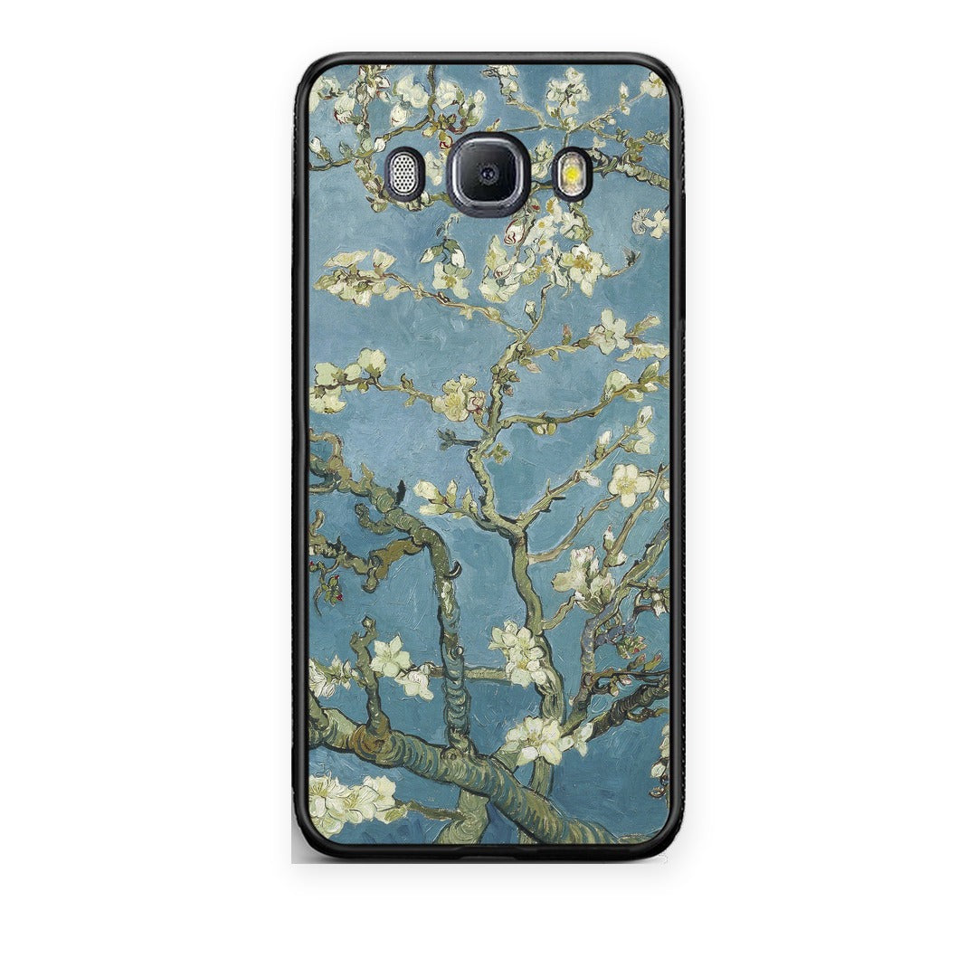 Θήκη Samsung Galaxy J7 2016 White Blossoms από τη Smartfits με σχέδιο στο πίσω μέρος και μαύρο περίβλημα | Samsung Galaxy J7 2016 White Blossoms case with colorful back and black bezels