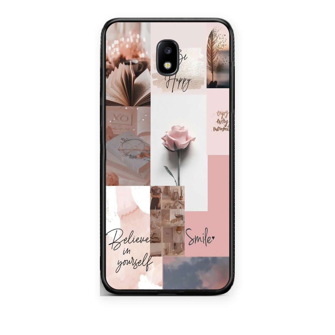 Θήκη Samsung Galaxy J7 2017 Aesthetic Collage από τη Smartfits με σχέδιο στο πίσω μέρος και μαύρο περίβλημα | Samsung Galaxy J7 2017 Aesthetic Collage case with colorful back and black bezels