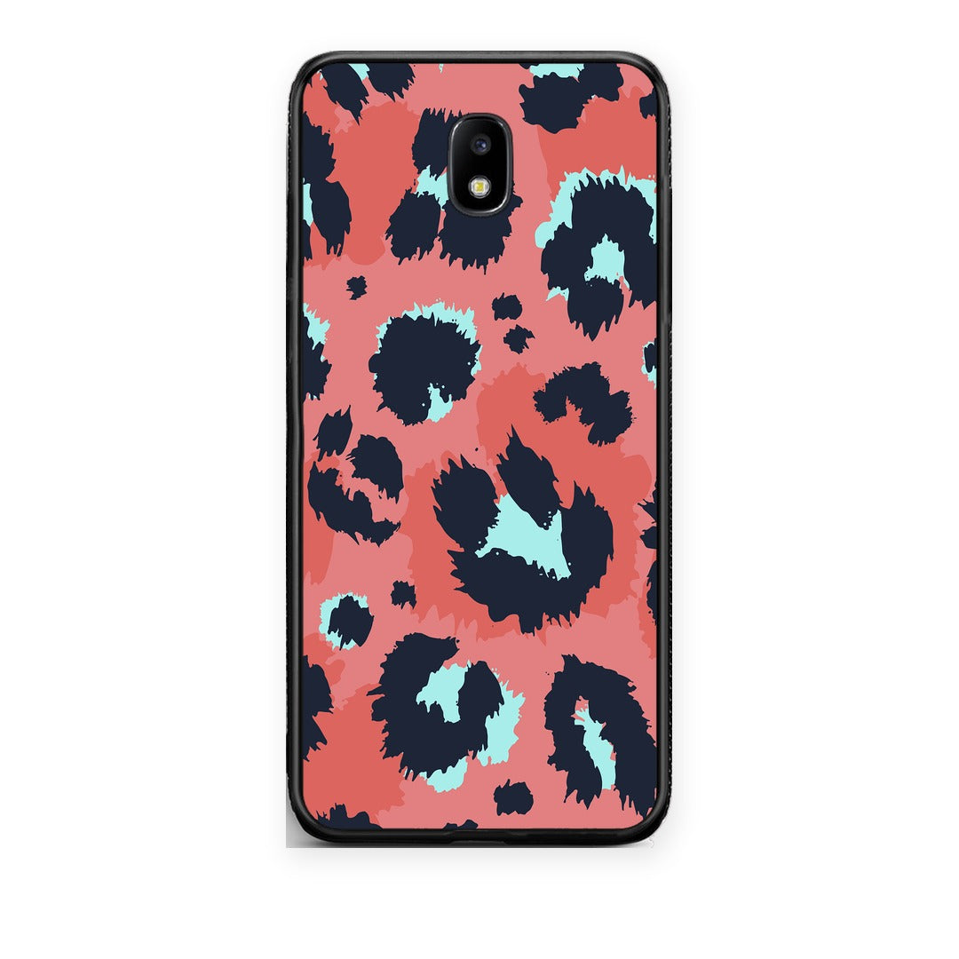 Θήκη Samsung Galaxy J7 2017 Animal Pink Leopard από τη Smartfits με σχέδιο στο πίσω μέρος και μαύρο περίβλημα | Samsung Galaxy J7 2017 Animal Pink Leopard case with colorful back and black bezels