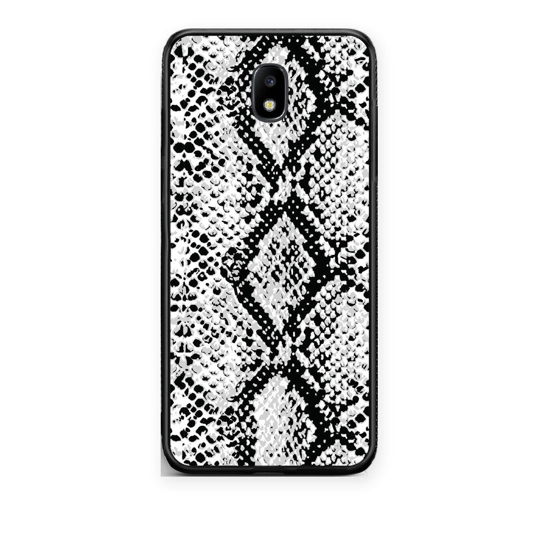 Θήκη Samsung Galaxy J7 2017 Animal White Snake από τη Smartfits με σχέδιο στο πίσω μέρος και μαύρο περίβλημα | Samsung Galaxy J7 2017 Animal White Snake case with colorful back and black bezels