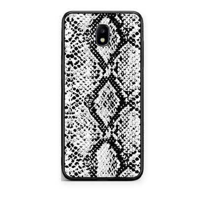 Θήκη Samsung Galaxy J7 2017 Animal White Snake από τη Smartfits με σχέδιο στο πίσω μέρος και μαύρο περίβλημα | Samsung Galaxy J7 2017 Animal White Snake case with colorful back and black bezels