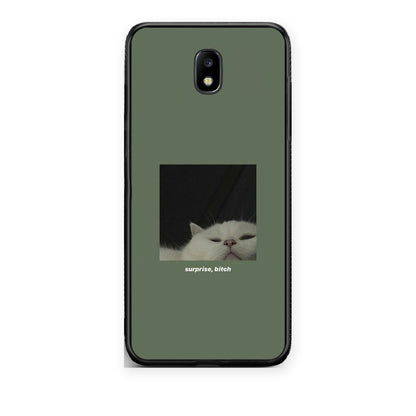 Θήκη Samsung Galaxy J7 2017 Bitch Surprise από τη Smartfits με σχέδιο στο πίσω μέρος και μαύρο περίβλημα | Samsung Galaxy J7 2017 Bitch Surprise case with colorful back and black bezels