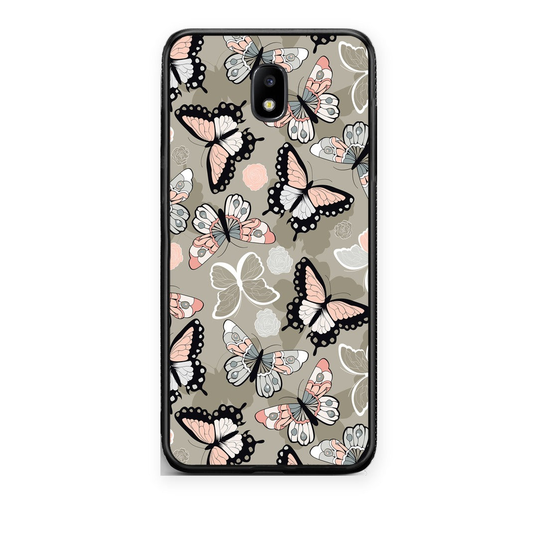 Θήκη Samsung Galaxy J7 2017 Boho Butterflies από τη Smartfits με σχέδιο στο πίσω μέρος και μαύρο περίβλημα | Samsung Galaxy J7 2017 Boho Butterflies case with colorful back and black bezels