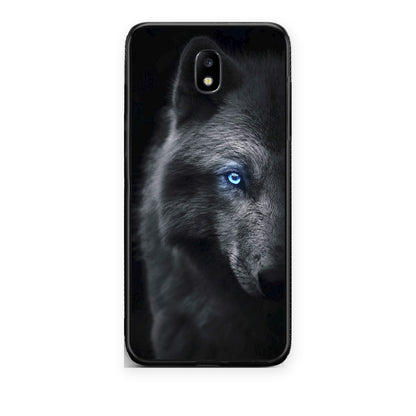 Θήκη Samsung Galaxy J7 2017 Dark Wolf από τη Smartfits με σχέδιο στο πίσω μέρος και μαύρο περίβλημα | Samsung Galaxy J7 2017 Dark Wolf case with colorful back and black bezels