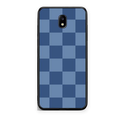 Θήκη Samsung Galaxy J7 2017 Denim Blue Checkerboard από τη Smartfits με σχέδιο στο πίσω μέρος και μαύρο περίβλημα | Samsung Galaxy J7 2017 Denim Blue Checkerboard case with colorful back and black bezels