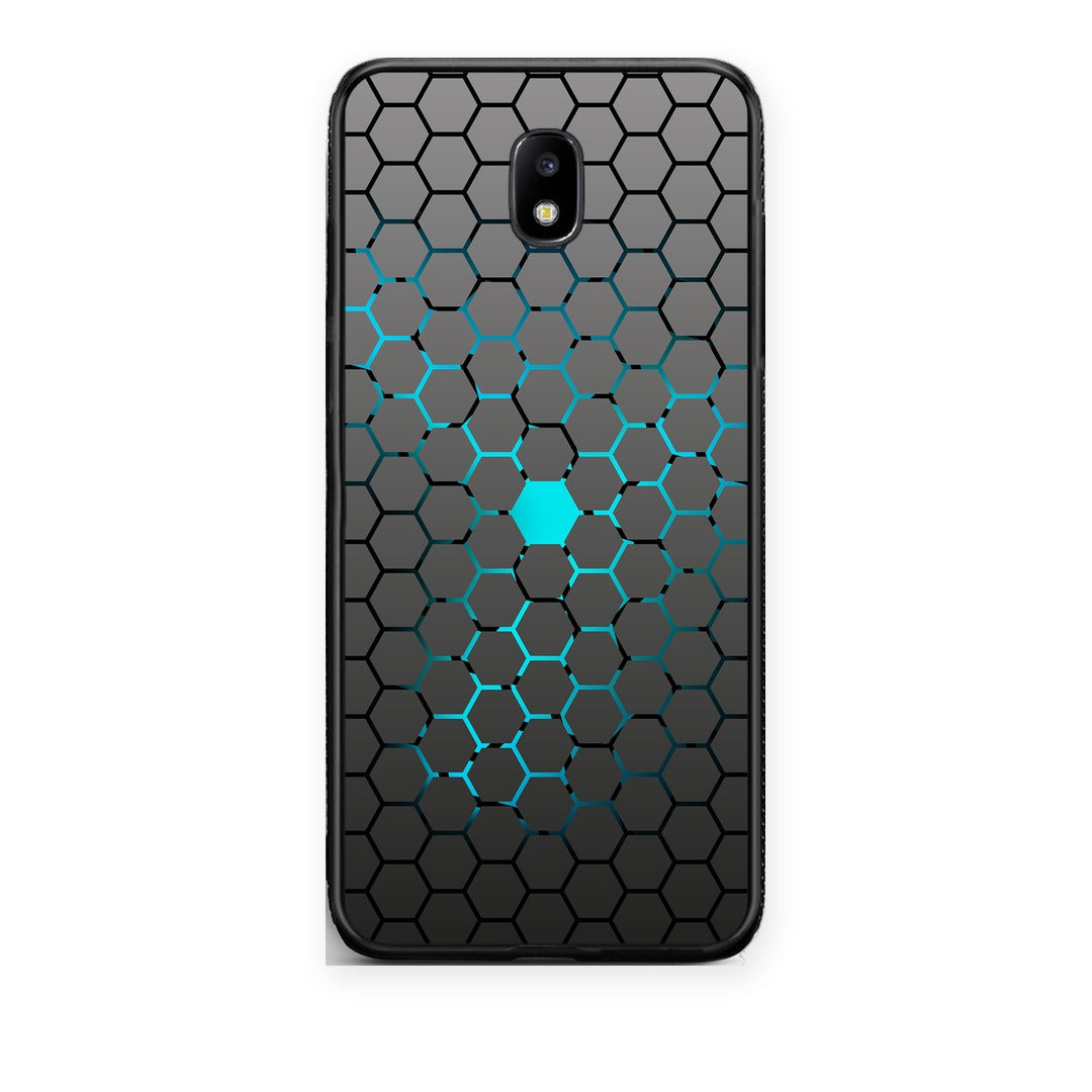 Θήκη Samsung Galaxy J7 2017 Geometric Hexagonal από τη Smartfits με σχέδιο στο πίσω μέρος και μαύρο περίβλημα | Samsung Galaxy J7 2017 Geometric Hexagonal case with colorful back and black bezels