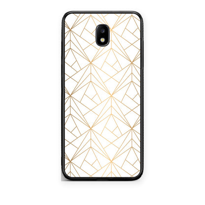 Θήκη Samsung Galaxy J7 2017 Geometric Luxury White από τη Smartfits με σχέδιο στο πίσω μέρος και μαύρο περίβλημα | Samsung Galaxy J7 2017 Geometric Luxury White case with colorful back and black bezels