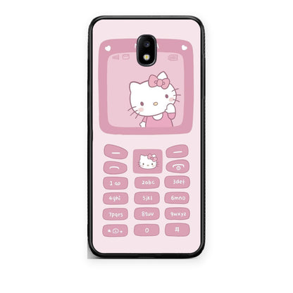 Θήκη Samsung Galaxy J7 2017 Hello Kitten από τη Smartfits με σχέδιο στο πίσω μέρος και μαύρο περίβλημα | Samsung Galaxy J7 2017 Hello Kitten case with colorful back and black bezels