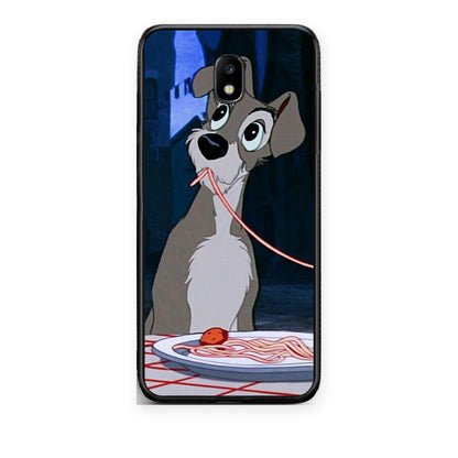 Θήκη Samsung Galaxy J7 2017 Lady And Tramp 1 από τη Smartfits με σχέδιο στο πίσω μέρος και μαύρο περίβλημα | Samsung Galaxy J7 2017 Lady And Tramp 1 case with colorful back and black bezels