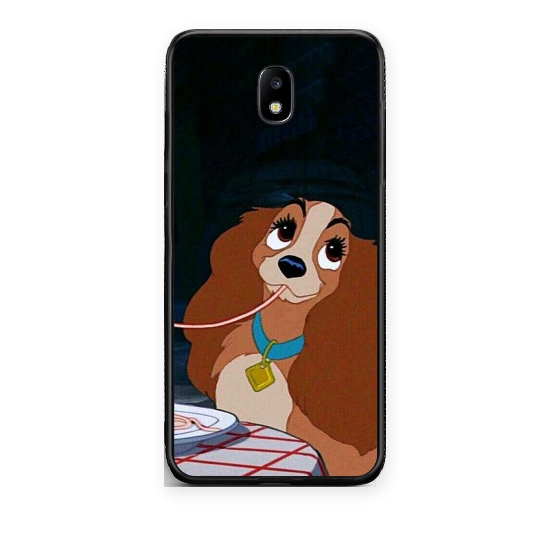 Θήκη Samsung Galaxy J7 2017 Lady And Tramp 2 από τη Smartfits με σχέδιο στο πίσω μέρος και μαύρο περίβλημα | Samsung Galaxy J7 2017 Lady And Tramp 2 case with colorful back and black bezels
