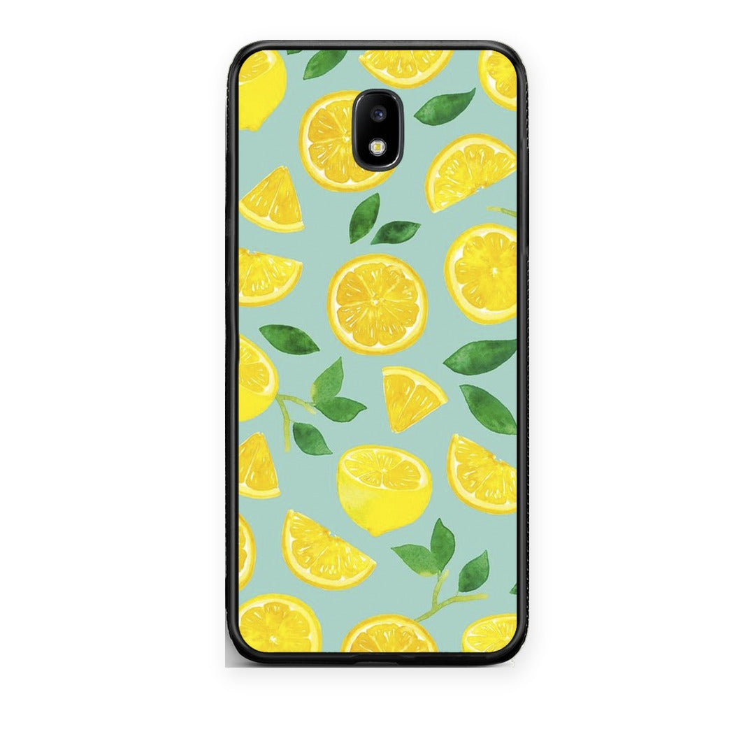 Θήκη Samsung Galaxy J7 2017 Lemons από τη Smartfits με σχέδιο στο πίσω μέρος και μαύρο περίβλημα | Samsung Galaxy J7 2017 Lemons case with colorful back and black bezels