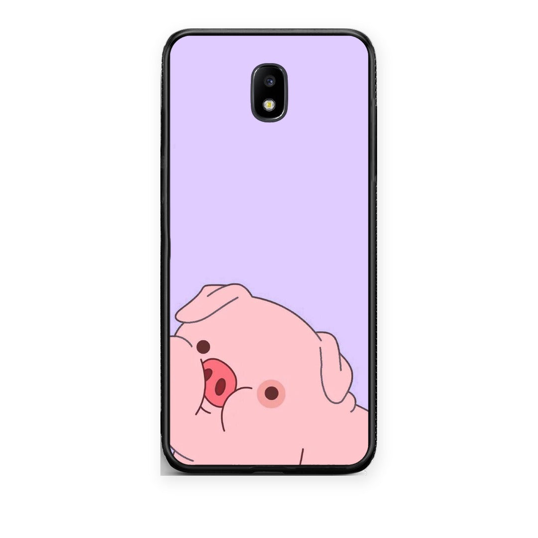 Θήκη Samsung Galaxy J7 2017 Pig Love 2 από τη Smartfits με σχέδιο στο πίσω μέρος και μαύρο περίβλημα | Samsung Galaxy J7 2017 Pig Love 2 case with colorful back and black bezels