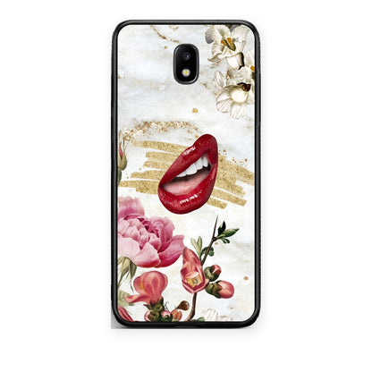 Θήκη Samsung Galaxy J7 2017 Red Lips από τη Smartfits με σχέδιο στο πίσω μέρος και μαύρο περίβλημα | Samsung Galaxy J7 2017 Red Lips case with colorful back and black bezels