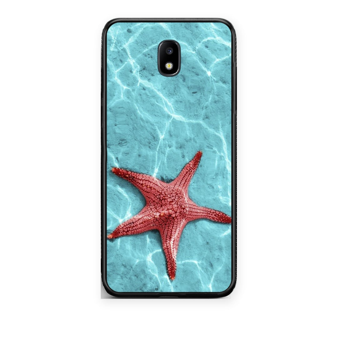 Θήκη Samsung Galaxy J7 2017 Red Starfish από τη Smartfits με σχέδιο στο πίσω μέρος και μαύρο περίβλημα | Samsung Galaxy J7 2017 Red Starfish case with colorful back and black bezels