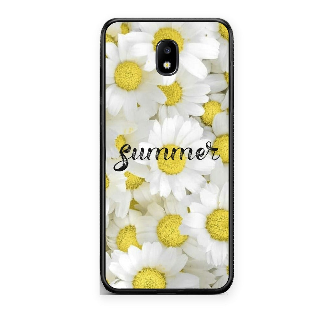 Θήκη Samsung Galaxy J7 2017 Summer Daisies από τη Smartfits με σχέδιο στο πίσω μέρος και μαύρο περίβλημα | Samsung Galaxy J7 2017 Summer Daisies case with colorful back and black bezels