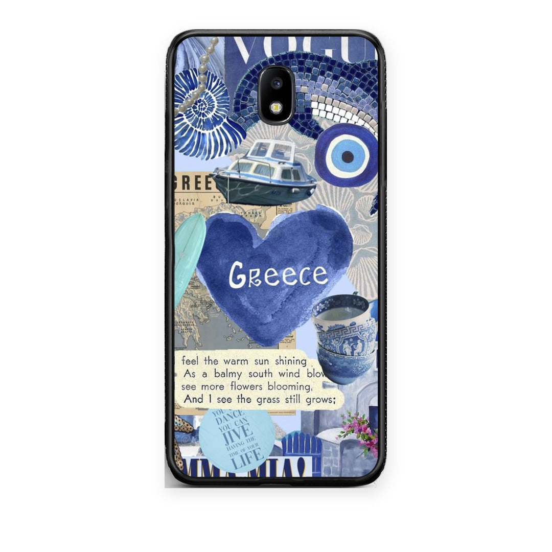 Θήκη Samsung Galaxy J7 2017 Summer In Greece από τη Smartfits με σχέδιο στο πίσω μέρος και μαύρο περίβλημα | Samsung Galaxy J7 2017 Summer In Greece case with colorful back and black bezels