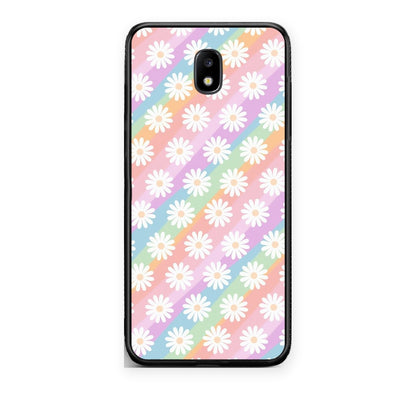 Θήκη Samsung Galaxy J7 2017 White Daisies από τη Smartfits με σχέδιο στο πίσω μέρος και μαύρο περίβλημα | Samsung Galaxy J7 2017 White Daisies case with colorful back and black bezels