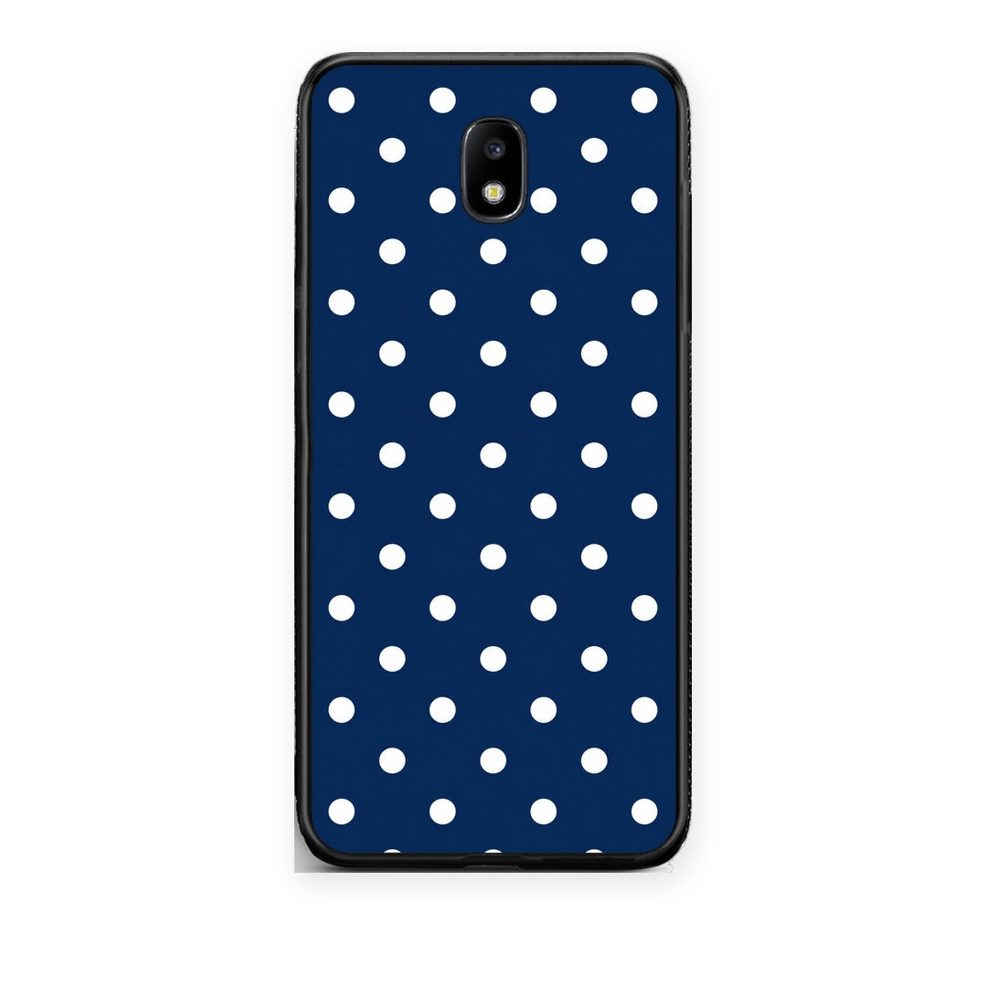 Θήκη Samsung Galaxy J7 2017 White Small Polka Dots on Navy από τη Smartfits με σχέδιο στο πίσω μέρος και μαύρο περίβλημα | Samsung Galaxy J7 2017 White Small Polka Dots on Navy case with colorful back and black bezels