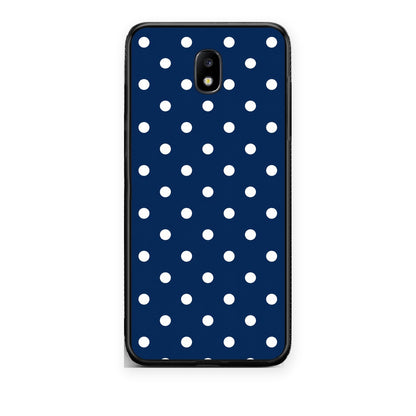 Θήκη Samsung Galaxy J7 2017 White Small Polka Dots on Navy από τη Smartfits με σχέδιο στο πίσω μέρος και μαύρο περίβλημα | Samsung Galaxy J7 2017 White Small Polka Dots on Navy case with colorful back and black bezels
