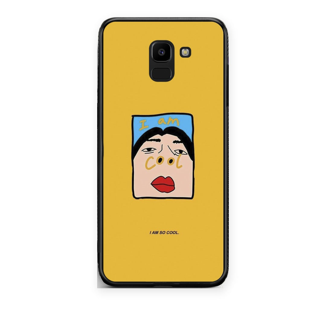 Θήκη Samsung Galaxy J6 So Cool από τη Smartfits με σχέδιο στο πίσω μέρος και μαύρο περίβλημα | Samsung Galaxy J6 So Cool case with colorful back and black bezels