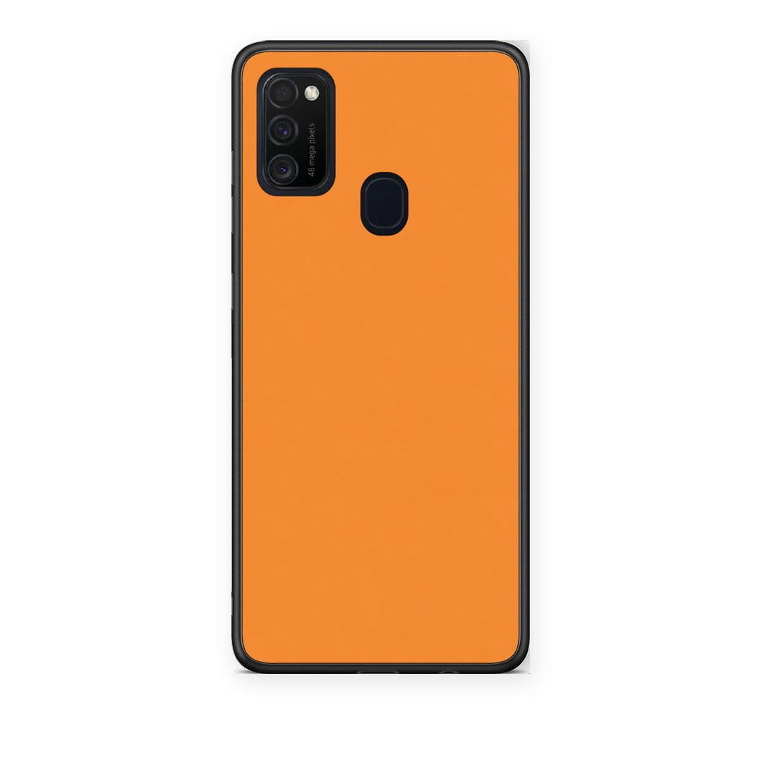 Θήκη Samsung Galaxy M21 / M30s Tangerine Orange από τη Smartfits με σχέδιο στο πίσω μέρος και μαύρο περίβλημα | Samsung Galaxy M21 / M30s Tangerine Orange case with colorful back and black bezels