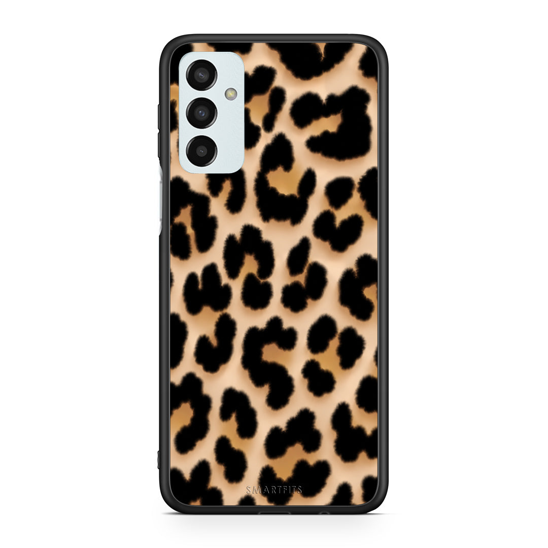 Θήκη Samsung Galaxy M23 / F23 Leopard Print Tan Large από τη Smartfits με σχέδιο στο πίσω μέρος και μαύρο περίβλημα | Samsung Galaxy M23 / F23 Leopard Print Tan Large case with colorful back and black bezels