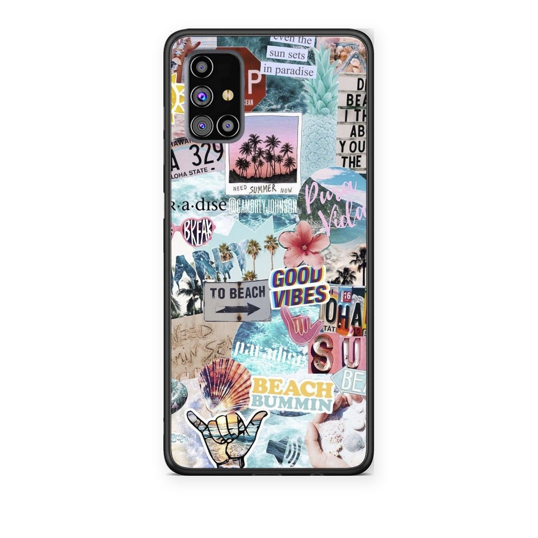 Θήκη Samsung Galaxy M31s Summer Vibes από τη Smartfits με σχέδιο στο πίσω μέρος και μαύρο περίβλημα | Samsung Galaxy M31s Summer Vibes case with colorful back and black bezels
