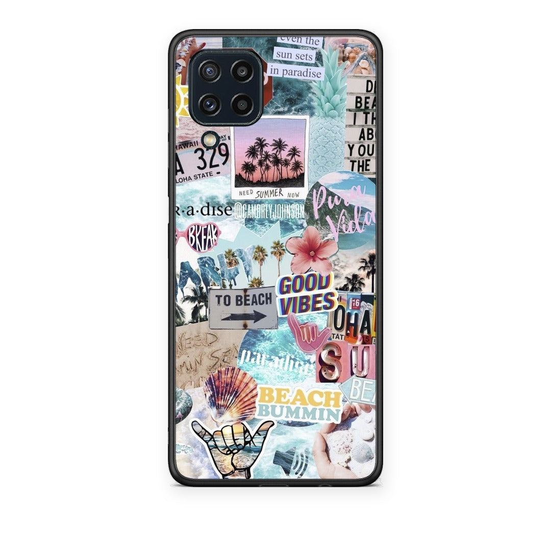 Θήκη Samsung Galaxy M32 4G / M22 Summer Vibes από τη Smartfits με σχέδιο στο πίσω μέρος και μαύρο περίβλημα | Samsung Galaxy M32 4G / M22 Summer Vibes case with colorful back and black bezels
