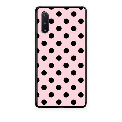 Θήκη Samsung Galaxy Note 10+ Black Polka Dots on Pink από τη Smartfits με σχέδιο στο πίσω μέρος και μαύρο περίβλημα | Samsung Galaxy Note 10+ Black Polka Dots on Pink case with colorful back and black bezels